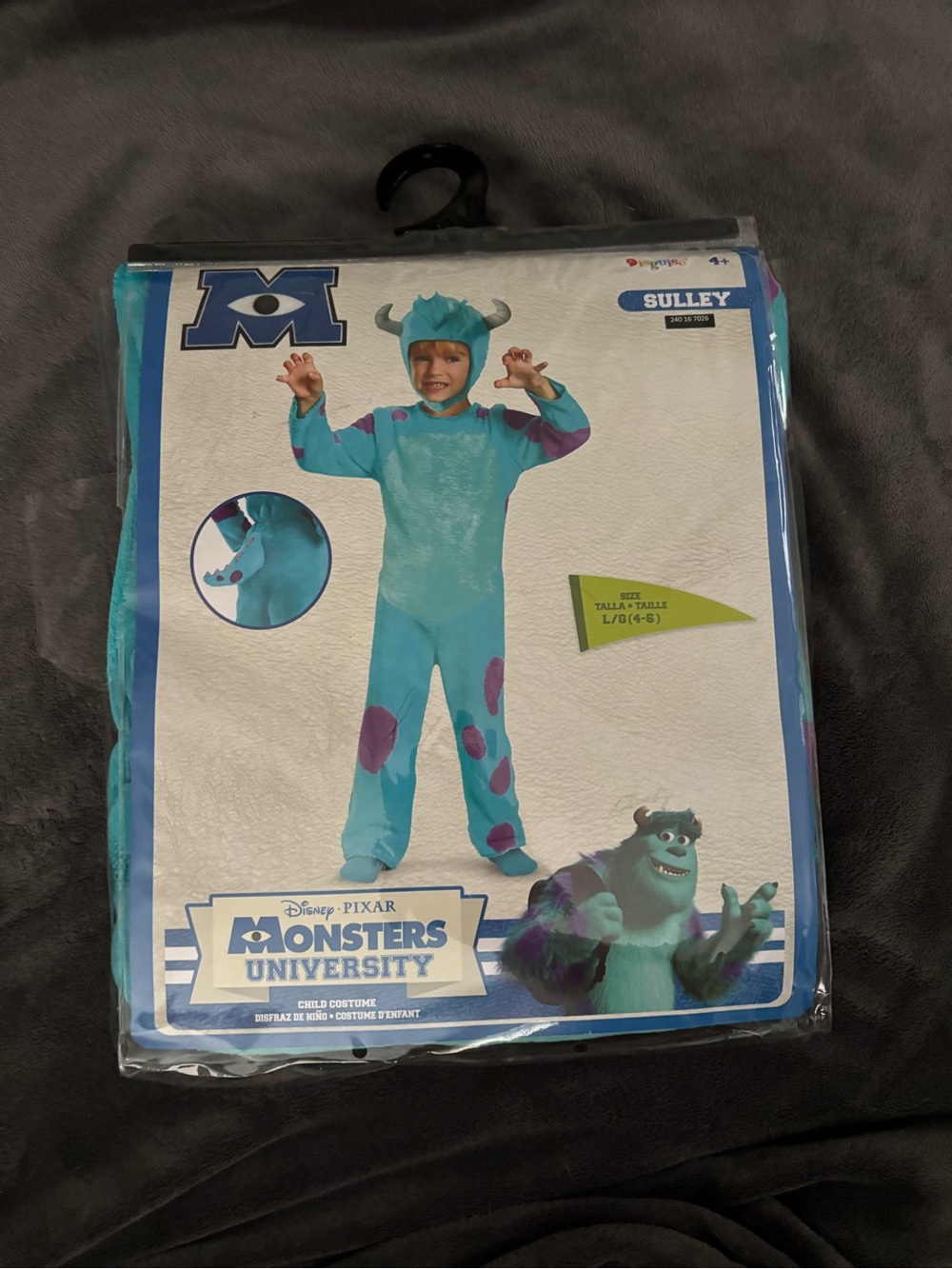 Disney Sulley Monster Jumpsuit Costume in Teal with Purple Spots